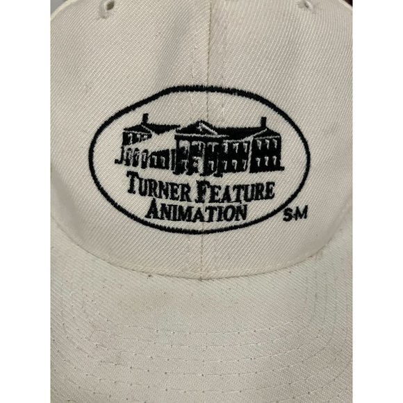 Turner Feature Animation Vintage 90s Snap Back Hat, White, One Size, Very RARE